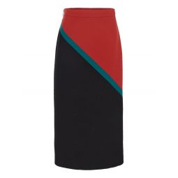 구찌 컬러 블록 A라인 미디 스커트 717314ZHW51