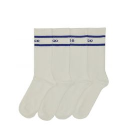 휴고보스 무릎 높이 스트라이프 양말 2팩 50523006