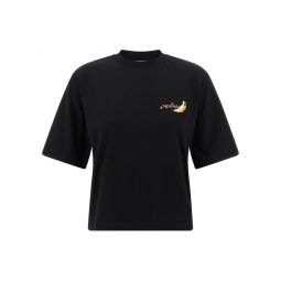 Off White 로고 프린트 크루넥 티셔츠 OWAA124F25JER003