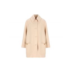 발렌티노 로고 플라크 버튼업 피코트 7B0CA3Z79UK