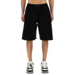 Off White 로고 자수 드로스트링 쇼츠 OMCI013S24FLE002
