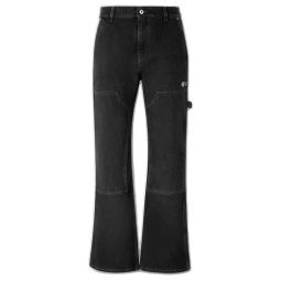 오프 화이트 로고 자수 플레어 진 MYA191F5D001