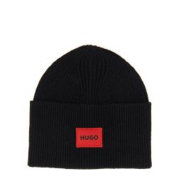 휴고보스 로고 패치 리브 비니 50496011