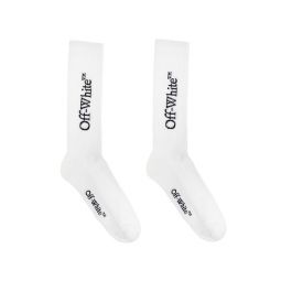 오프화이트 로고 인타르시아 리브 양말 OMRA08JC99KNI001