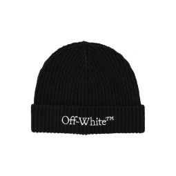 Off White 로고 자수 비니 OMLC041C99KNI003