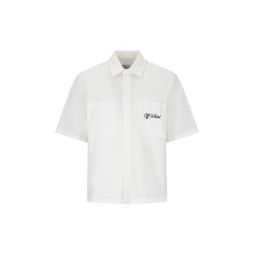 오프화이트 버튼업 반팔 셔츠 OMGG002C99FAB003