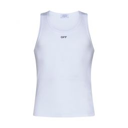 Off White 로고 프린트 민소매 탱크탑 OMUY006S24JER002