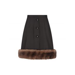 발렌티노 시어링 트림 스커트 7B0RAE0090G