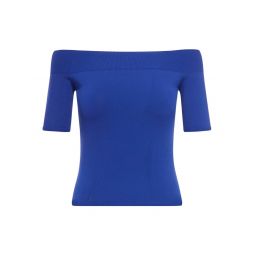Alexander McQueen 오프숄더 반팔 티셔츠 669510Q1AV4