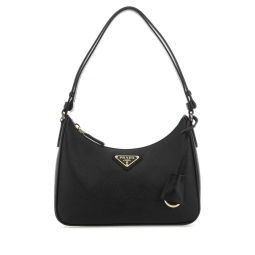 Prada 로고 플라크 지퍼 숄더백 1BC204VJOMNZV