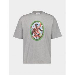 오프 화이트 그래픽 프린트 크루넥 티셔츠 OMAA120S25JER002OMAA120S25JER002