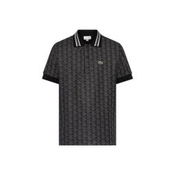 라코스테 클래식 핏 모노그램 자카드 폴로 셔츠 DH14170