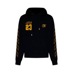 Off White 로고 프린트 드로스트링 후디 OMBB085S24FLE012