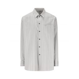 오프화이트 스트라이프 긴팔 셔츠 OMGE004F23FAB001