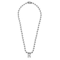 오프 화이트 로고 각인 목걸이 OMOB15UF25MET001