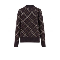 버버리 체크 크루넥 니트 점퍼 8115704