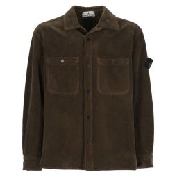 스톤 아일랜드 컴퍼스 패치 버튼 오버셔츠 K2S151200012S0212