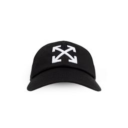 오프화이트 애로우 자수 커브 피크 야구모자 OMLA049C99FAB002