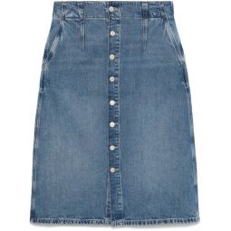 폴로 랄프 로렌 버튼 디테일 데님 스커트 211959036