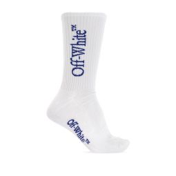 오프 화이트 로고 인타르시아 니트 양말 OMRA085F25KNI001
