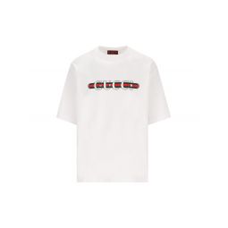 Gucci 로고 프린트 저지 티셔츠 784361XJGKB