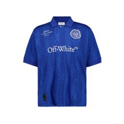 오프 화이트 스트레이트 헴 반팔 티셔츠 OMAD00CF25JER004