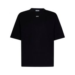 Off White 로고 프린트 크루넥 티셔츠 OMAA120F23JER001