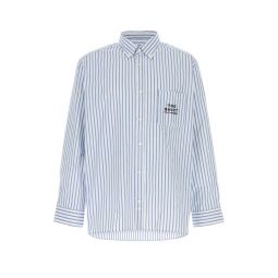 A P C  X Marc Jacobs 핀스트라이프 스트레이트 헴 셔츠 COHKNM12640