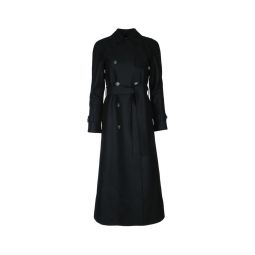 Harris Wharf 런던 더블 브레스티드 트렌치 코트 AA1180MLX