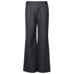 오프화이트 스트라이프 디테일 플레어 팬츠 OWCO012S24FAB002