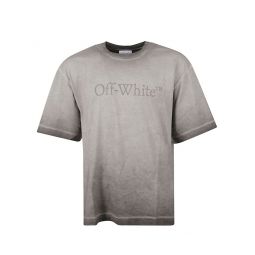 Off White 로고 프린트 크루넥 티셔츠 OMAA120F25JER00Q