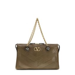 발렌티노 판테아 로고 플라크 퀼팅 숄더백 7W0B0S70UYF