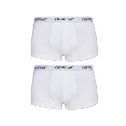 오프 화이트 2팩 로고 허리밴드 복서 팬츠 OMUH00AC99JER001