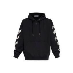 오프 화이트 애로우 프린트 드로스트링 후디 OMBB085F25FLE00E