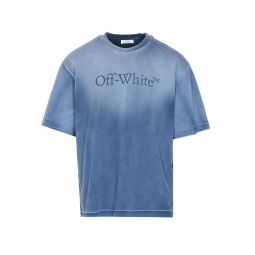 Off White 로고 프린트 크루넥 티셔츠 OMAA120F25JER00P