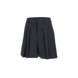 Theory 하이웨이스트 플리츠 반바지 P0303208