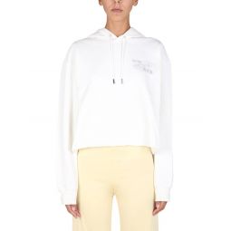 개회식 꽃의자 프린트 크롭 후디 YWBB009F21FLE001