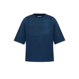 Off White 로고 프린트 크루넥 티셔츠 2AA124F25JER007