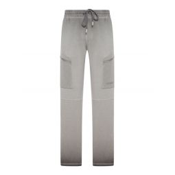 오프 화이트 포켓 디테일 드로스트링 팬츠 OMCH059F25FLE003