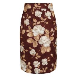 Dolce   Gabbana 플로럴 프린트 미디 스커트 F4C2CTFSTBR