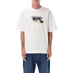 오프 화이트 페인트 애로우 스케이트 크루넥 티셔츠 OMAA120F25JER00U