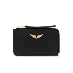 Zadig   Voltaire 로고 플라크 지퍼 카드 케이스 LWSG000110