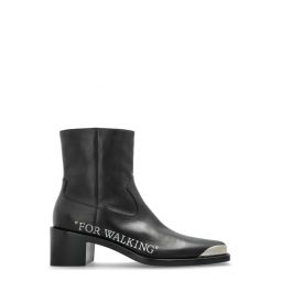 오프 화이트 워킹 앵클 부츠 OMID03AF25LEA001