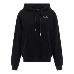 Off White 로고 프린트 드로스트링 후디 OWBB064F25FLE001