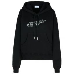 Off White 로고 장식 드로스트링 후디 OWBB058F24FLE002