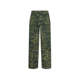 오프 화이트 올오버 프린트 스트레이트 레그 진 OMYA18JF25DEN005