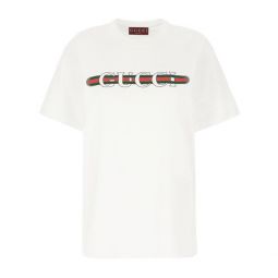 Gucci 로고 프린트 크루넥 티셔츠 788093XJGL6