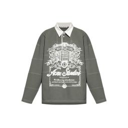 아크네 스튜디오 그래픽 프린트 긴팔 폴로 셔츠 CL0396