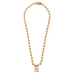 오프 화이트 로고 각인 목걸이 OWOB13WF25MET001