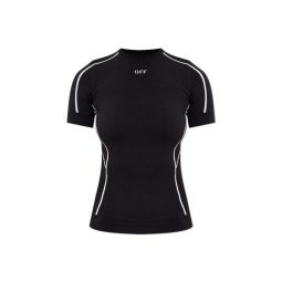 오프화이트 로고 디테일 핏 티셔츠 OWVA04BC99KNI001